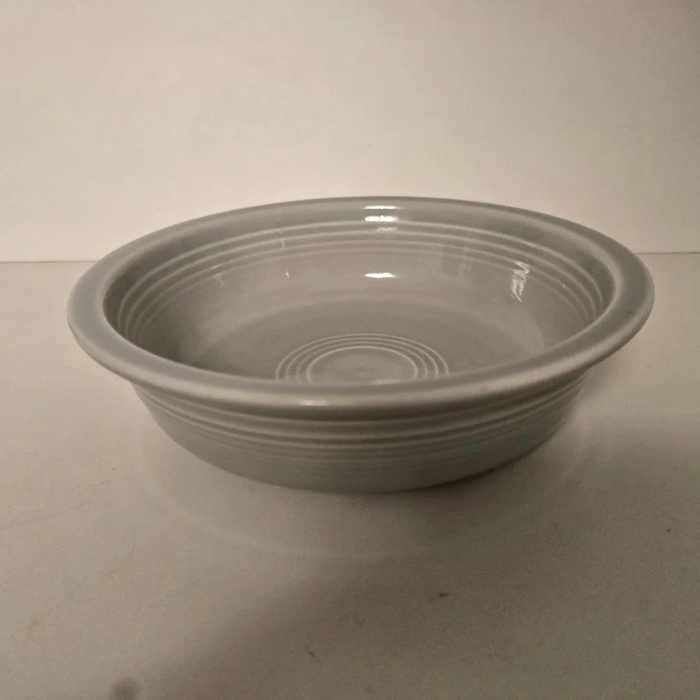 Fiestaware Retired Pearl Gray 6 7/8 Inch Classic Rim Bowl 1999